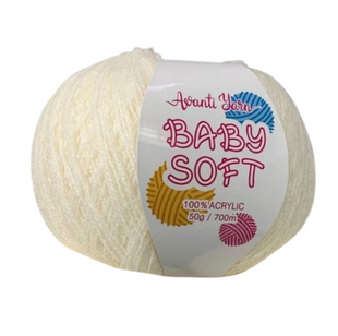 Пряжа Avanti Yarn Baby Soft №Е006 молочный (акрил) 50 г, 700 м Е006 фото