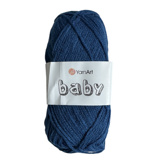 Пряжа Yarnart Baby №209 темно-синій - дитяча, для в'язання спицями і гачком 209 фото
