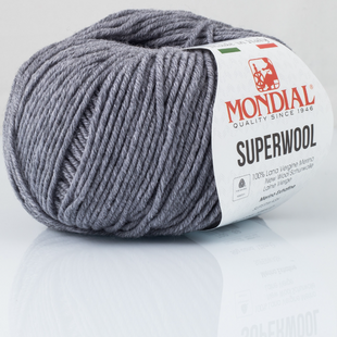 Пряжа Mondial Superwool №700 сірий (мериносова вовна) 125 м, 50 г 700 фото