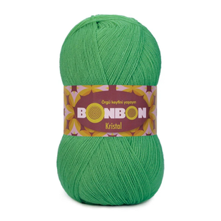 Пряжа Nako Bonbon Kristal №98337 зелений (акрил) 100 г, 475 м 98337 фото