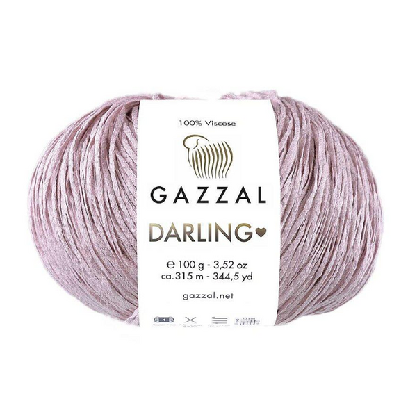 Пряжа Gazzal Darling №565 бледно-розовый (100% вискоза) 100 г, 315 м 565 фото Пряжа Gazzal Darling №565 бледно-розовый (100% вискоза) 100 г, 315 м 565 фото