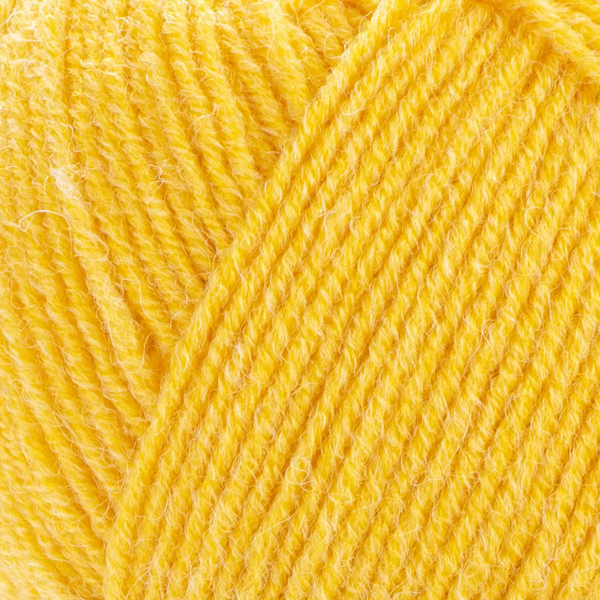 Пряжа Yarnart Merino De Luxe 50 №586 жовтий, напіввовна, нитки для в'язання спицями та гачком 586 фото