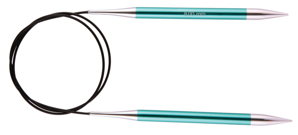 Спицы круговые Zing KnitPro 100 см №8 мм алюминиевые 47166 фото