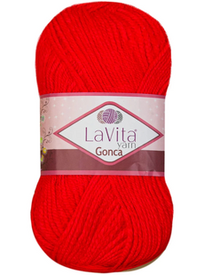 Пряжа LaVita Yarn Gonca (Гонка) №3013 червоний, акрил, нитки для в&rsquo;язання 3013 фото