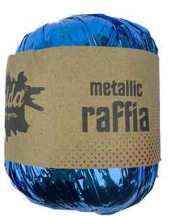 Рафія METALLIC для в&rsquo;язання та плетіння сумок та капелюхів бірюза 496523 фото