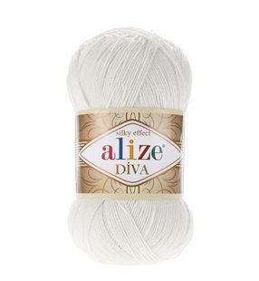 Пряжа Alize Diva (Ализе Дива) №450 жемчужный, микрофибра, нитки для вязания 450 фото