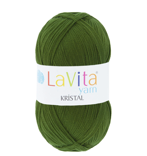 Пряжа LaVita Yarn Kristal (Кристал) №8146 зелений, акрил, нитки для в&rsquo;язання 8146 фото