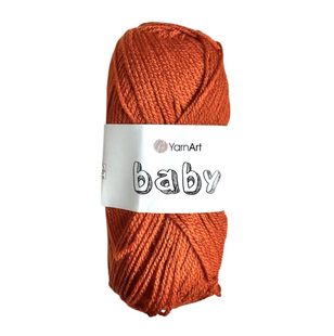 Пряжа Yarnart Baby №847 теракот - дитяча, для в'язання спицями і гачком 847 фото