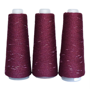 Пряжа Infinity Yarn VISCO KNOT №114 вишня+мультіколор, пряжа з люрексом, для в'язання гачком и спицями 114 фото