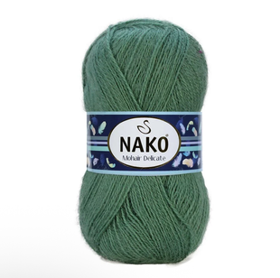 Пряжа Nako Mohair Delicate №2271 изумруд (полушерсть) 100 г, 500 м 2271 фото