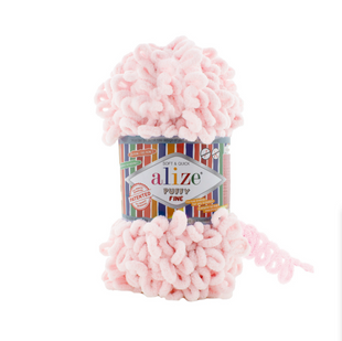 Пряжа Alize Puffy Fine №639 світло-рожевий (100% мікрополіестер) 100 г, 14,5 м 639 фото