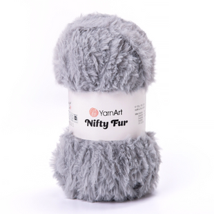 Пряжа YarnArt Nifty Fur №8410 сірий (фантазійна пряжа, імітація хутра) 80 м, 100 г 8410 фото