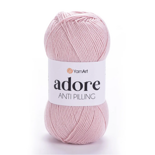 Пряжа Yarnart Adore (Адор) №364 блідо рожевий колір - акрилова для в'язання гачком и спицями 364 фото
