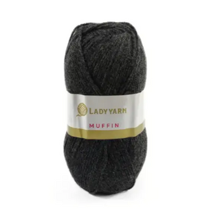 Пряжа Lady Yarn Muffin №012 графіт (акрил) 100 г, 300 м 012 фото