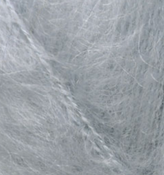 Пряжа Alize Mohair Classic NEW (Мохер Класік) №21 сірий, мохер, нитки для в&rsquo;язання 21 фото
