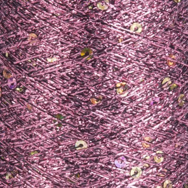 Пряжа Yarnart Paillettes №8004 рожевий, люрекс з паєткою нитки для в'язання спицями та гачком 8004 фото