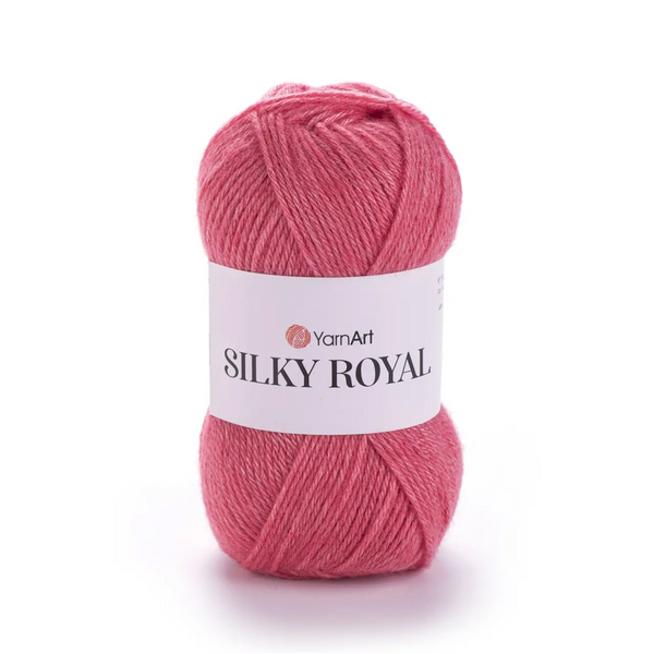 Пряжа Yarnart Silky Royal №432 рожевий, вовна з шовком, нитки для в'язання спицями та гачком 432 фото Пряжа Yarnart Silky Royal №432 рожевий, вовна з шовком, нитки для в'язання спицями та гачком 432 фото