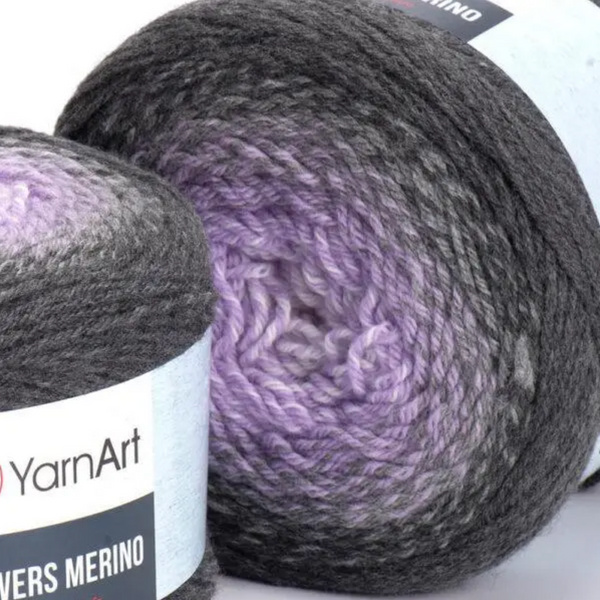 Пряжа YarnArt Flowers Merino №547 напіввовна, секційного фарбування для в'язання спицями та гачком 547 фото