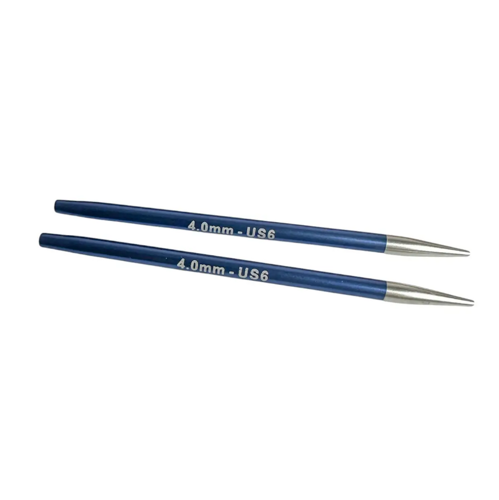 Спицы съемные Zing 9.5 см №4 мм KnitPro круговые алюминиевые для ручной вязки 47523 фото