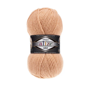 Пряжа Alize Superlana Midi (Суперлана Міді) №502 крем-карамель, напіввовна нитки для в'язання 502 фото