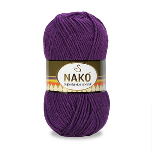 Пряжа Nako Superlambs Special №6965 фиолетовый (полушерсть) 100 г, 200 м 6965 фото