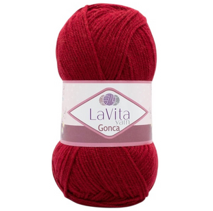 Пряжа LaVita Yarn Gonca (Гонка) №3006 темно-червоний, акрил, нитки для в&rsquo;язання 3006 фото