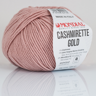 Пряжа Mondial Cashmirette Gold №110 пудра (мериносовая шерсть, микрофибра, кашемир) 140 м, 50 г 110 фото