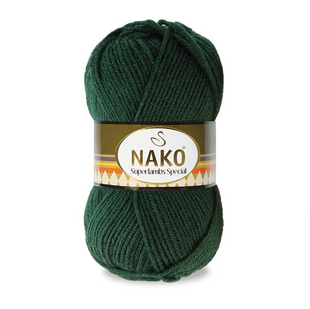 ПрПряжа Nako Superlambs Special №3601 темно-зелений (напіввовна) 100 г, 200 м 3601 фото