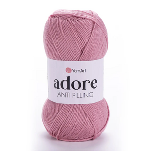 Пряжа Yarnart Adore (Адор) №365 рожево-ліловий колір - акрилова для в'язання гачком и спицями 365 фото