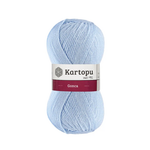 Пряжа Kartopu Gonca (Гонка) №544 блакитний, 100% акрил нитки для в'язання 544 фото