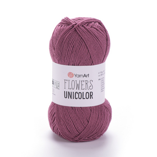 Пряжа YarnArt Flowers Unicolor №763 суха троянда, бавовна нитки для в'язання спицями та гачком 763 фото