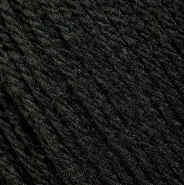 Пряжа Gazzal Baby Wool XL №803 черный цвет, 100м/50гр, 40% шерсть мериноса, для ручной вязки спицами и крючком 803-XL фото