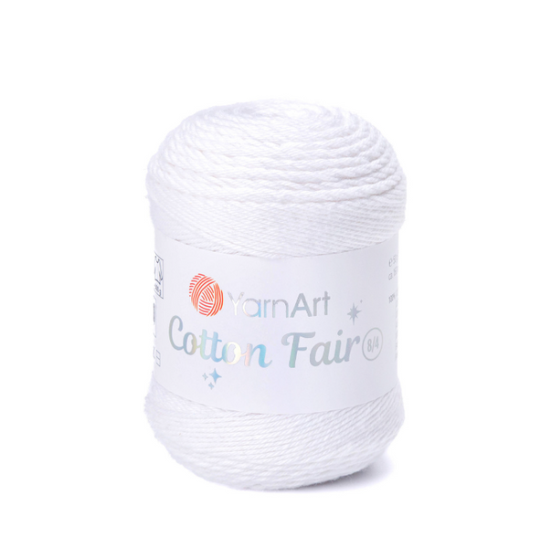 Пряжа YarnArt Cotton Fair 8/4 №5501 белый (хлопковая) 50 г, 160 м 5501 фото Пряжа YarnArt Cotton Fair 8/4 №5501 белый (хлопковая) 50 г, 160 м 5501 фото