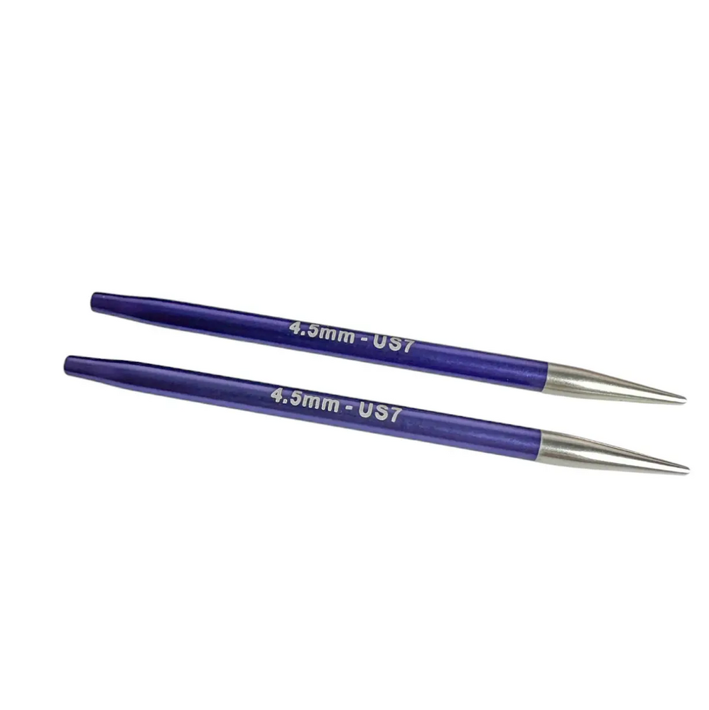 Спицы съемные Zing 9.5 см №4.5 мм KnitPro круговые алюминиевые для ручной вязки 47524 фото