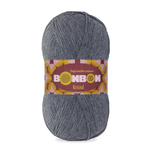 Пряжа Nako Bonbon Kristal №98242 сірий меланж (акрил) 100 г, 475 м 98242 фото