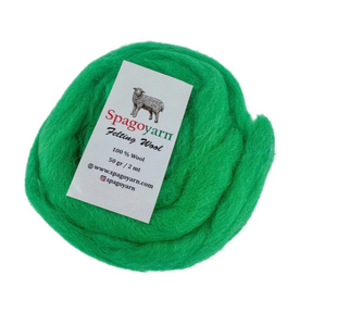 Вовна для валяння Spagoyarn FELT WOOL (Фелт Вул) № 87010 соковитий зелений (Пряжа 100% вовна, нитки для фелтингу) 87010 фото