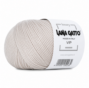 Пряжа Lana Gatto Vip №10011 бежева перлина (мериносова вовна, кашемір) 200 м, 50 г 10011 фото