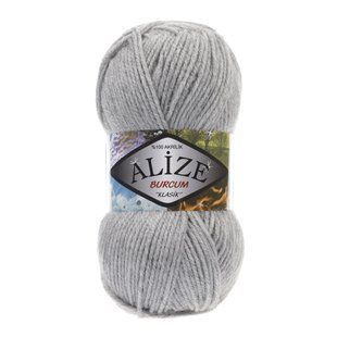 Пряжа Alize Burcum Klasik №21 світло-сірий, 210 м 100 г, 100% акрил 21 фото