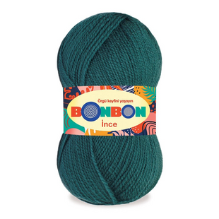 Пряжа Nako Bonbon Ince №98321 темно-зелений (акрил) 100 г, 300 м 98321 фото