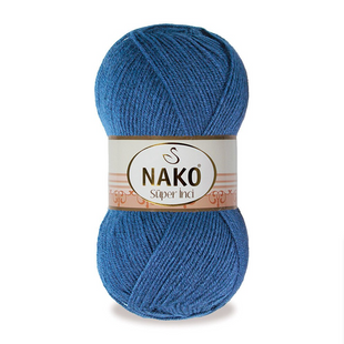 Пряжа Nako Super Inci №517 синій (вовна з акрилом) 100 г, 260 м 517 фото