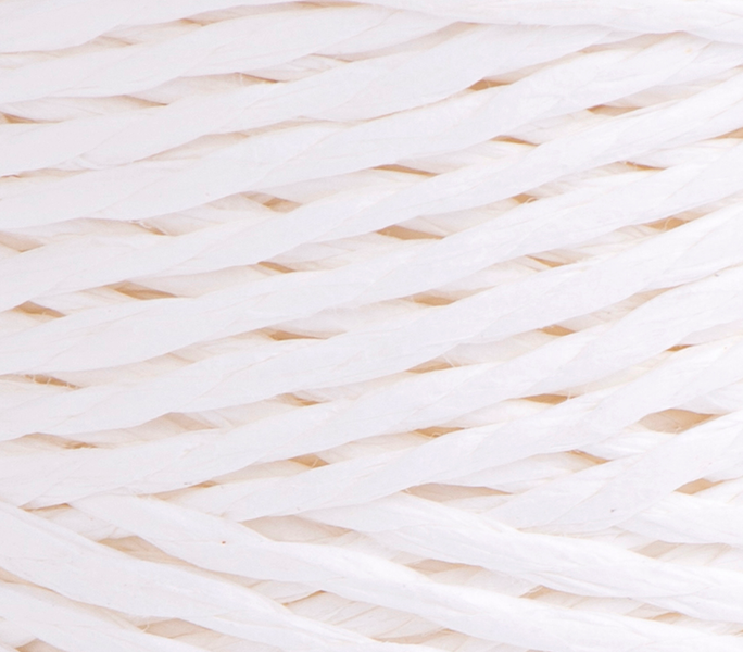 Рафія YarnArt Papiro Twisted №1311 білий, целюлоза, нитки для в&rsquo;язання сумок, шляп і декору 1311 фото