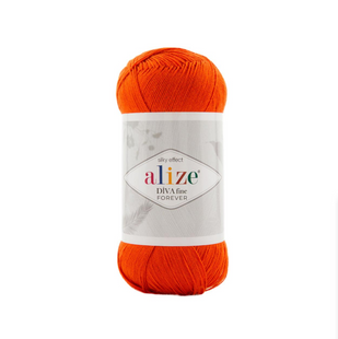 Пряжа Alize Diva Fine №37 оранжевый (микрофибра) 100 г, 600 м  37 фото