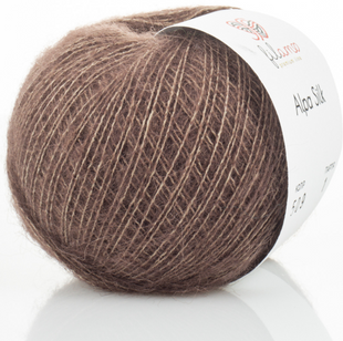 Пряжа Filamo ALPA SILK 25 №509 мокко, пряжа альпака з шовком, для ручного в'язання спицями та гачком 509 фото