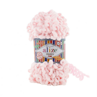 Пряжа Alize Puffy №639 світло-рожевий (100% мікрополіестер) 100 г, 9 м 639 фото