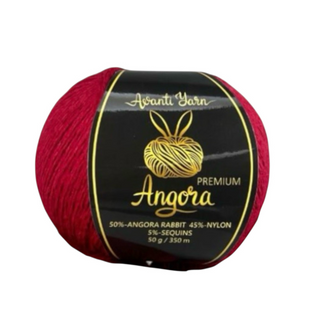 Пряжа Avanti Yarn Angora Premium №SF42-2007 червоний (ангора, нейлон, паєтки) 100 г, 500 м SF42-2007 фото
