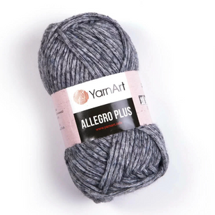 Пряжа YarnArt Allegro Plus №707 сірий меланж, пряжа напіввовна, для ручного в'язання спицями та гачком 707 фото
