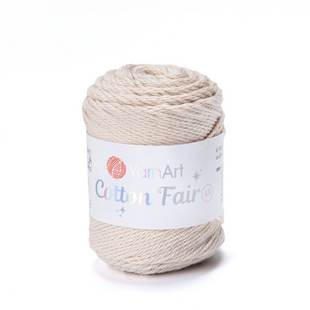 Пряжа YarnArt Cotton Fair 4/4 №5511 светло-бежевый (хлопковая) 50 г, 80 м 5511 фото