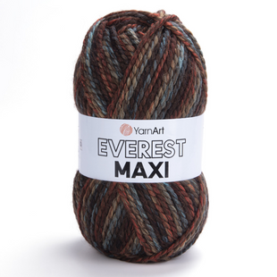 Пряжа YarnArt Everest Maxi №8028 напіввовняна товста пряжа, для ручного в'язання спицями та гачком 8028 фото