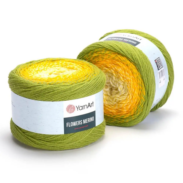 Пряжа YarnArt Flowers Merino №549 напіввовна, секційного фарбування для в'язання спицями та гачком 549 фото Пряжа YarnArt Flowers Merino №549 напіввовна, секційного фарбування для в'язання спицями та гачком 549 фото