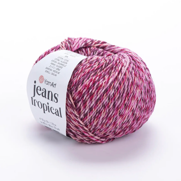 Пряжа Yarnart Jeans Tropical №615, напівбавовна, нитки для в'язання спицями та гачком 615 фото Пряжа Yarnart Jeans Tropical №615, напівбавовна, нитки для в'язання спицями та гачком 615 фото